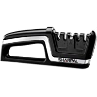 SHARPAL 104N Afilador 5 en 1 de cuchillos de cocina y tijeras- herramienta de afilado para cuchillos con filos rectos y…